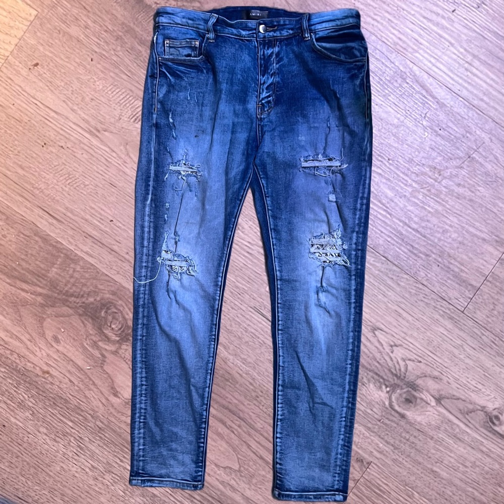 AMIRI MX1 Distressed Skinny Jeans
